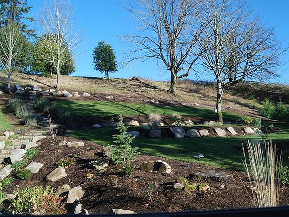 Large yard, view, terraced