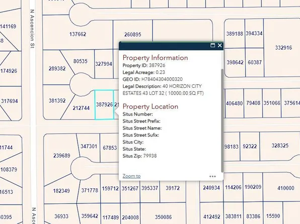 Pn 387926 40 Horizon City Ests Lot 32, El Paso, TX 79928