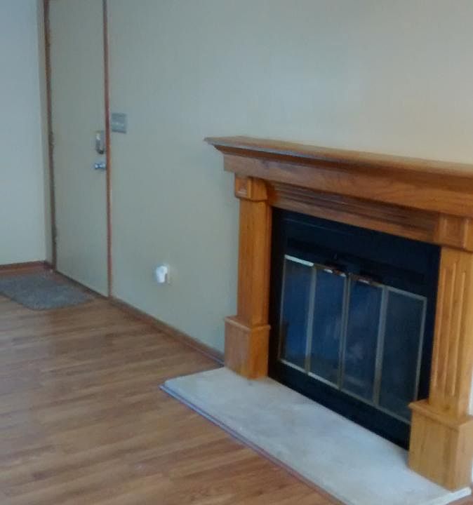 Front room and fireplace