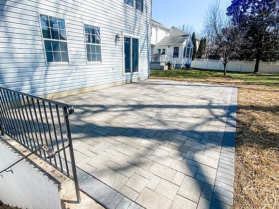 Brand new paver patio, still finishing up the steps.