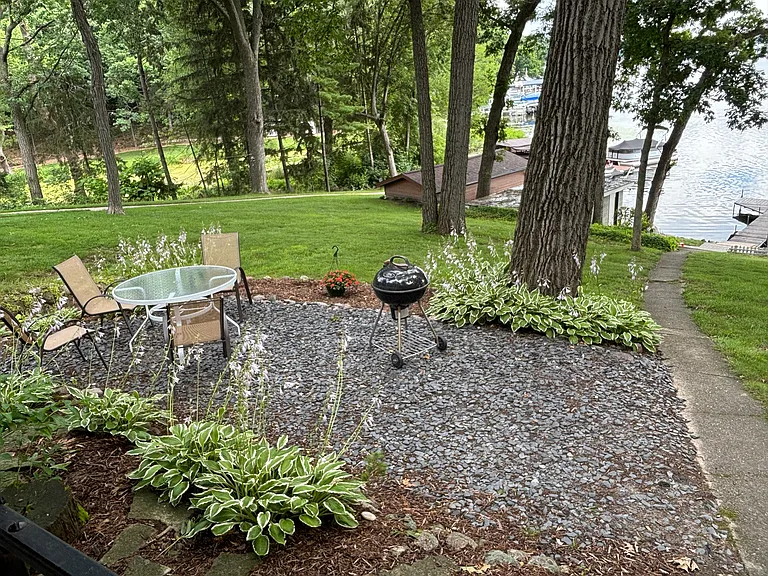 Upper patio on lakeside