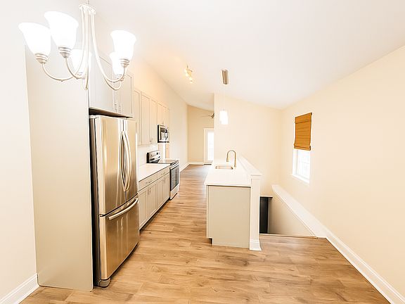 Modern kitchen with stainless appliances