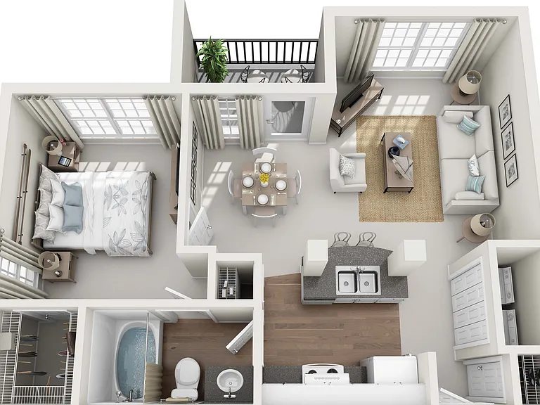 Plaza at Westchase - A1 - 1 Beds - 1 Baths - 723 Sq. ft.