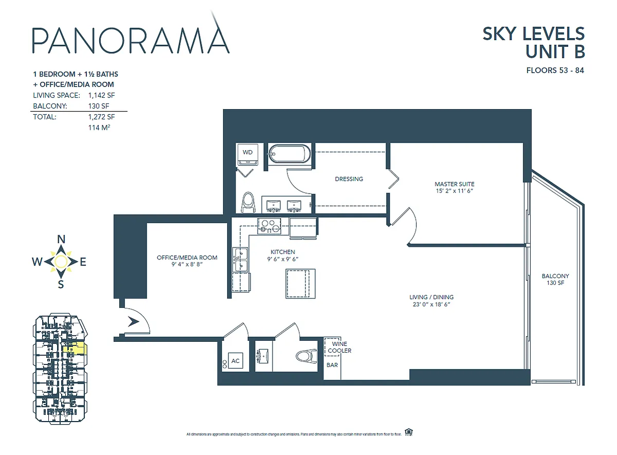 Floor plan B Line - Sky Level