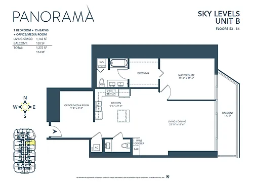 Floor plan B Line - Sky Level
