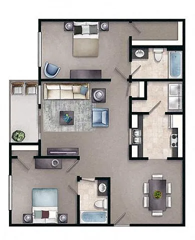 Floor plan Two Bedroom