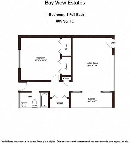 Floor plan 1 BR - Terrace