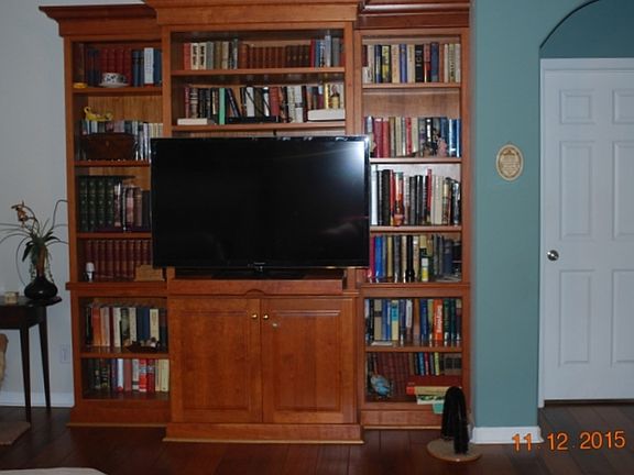 builtins in cherry wood