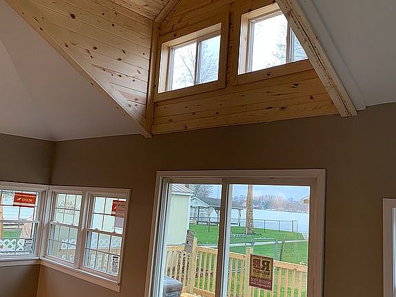 View to the deck and lake