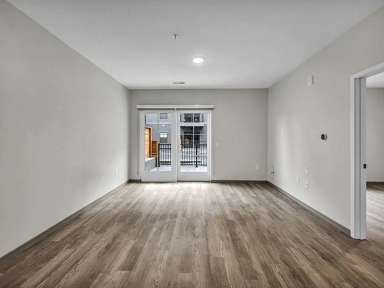 Spacious living room with natural light