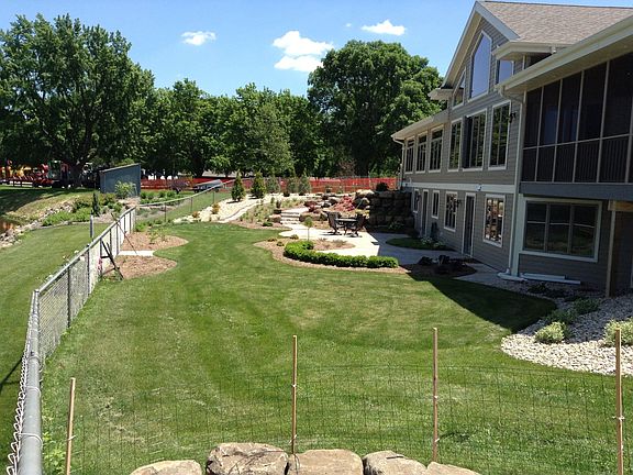 Fenced backyard