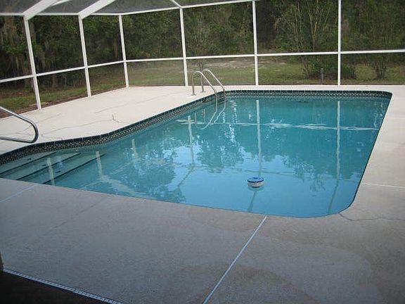 enclosed pool area