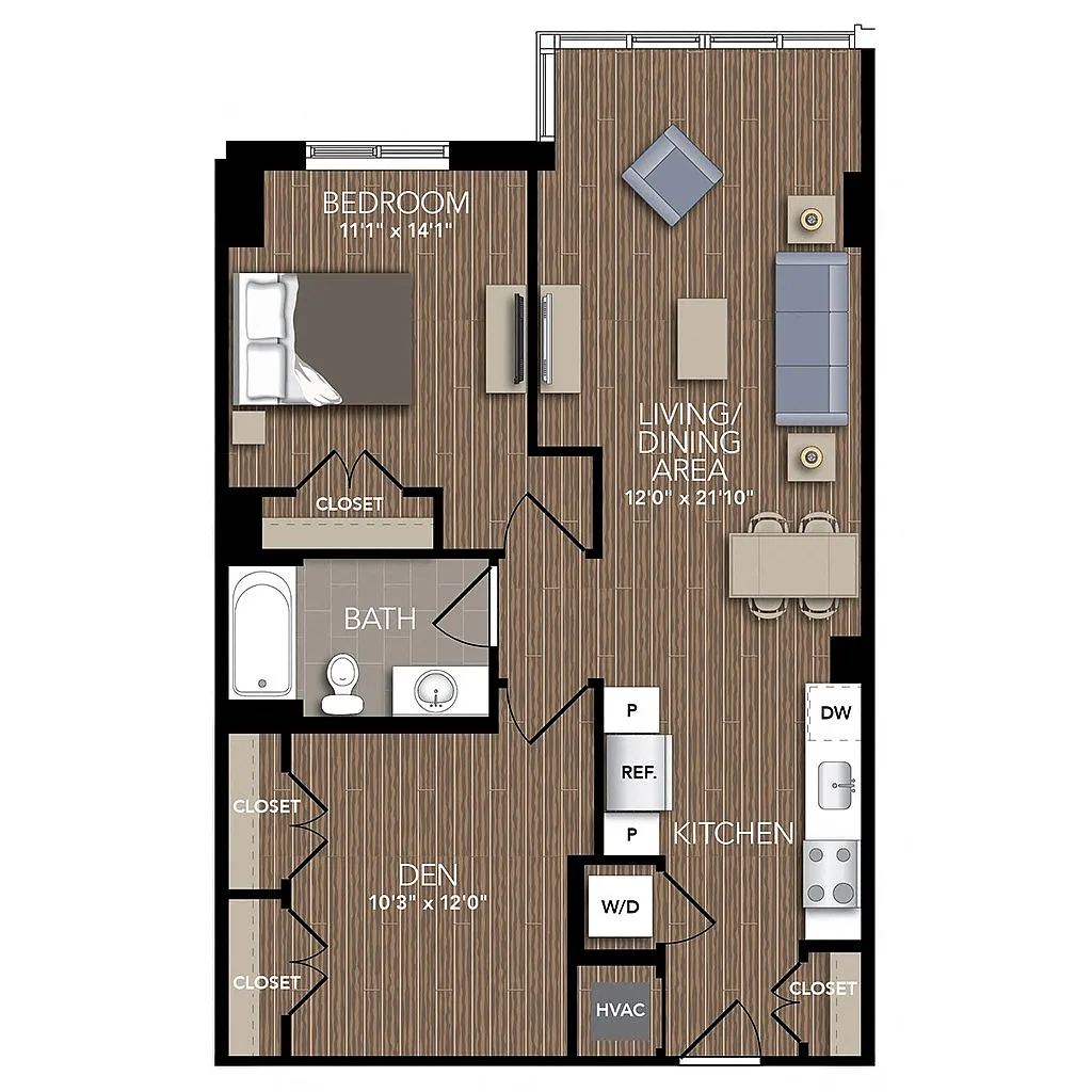 Floor plan A8 Den