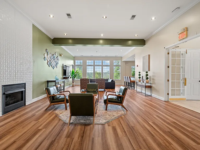 Inviting modern clubhouse room