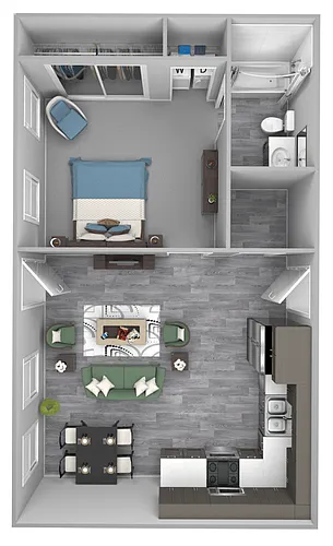 Floor plan 1Bed/1Bath