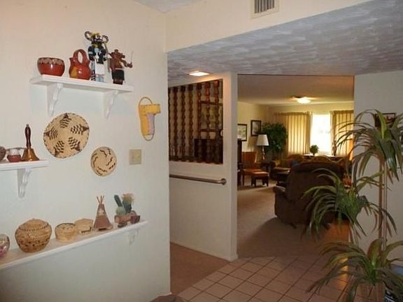 Shelves in entry