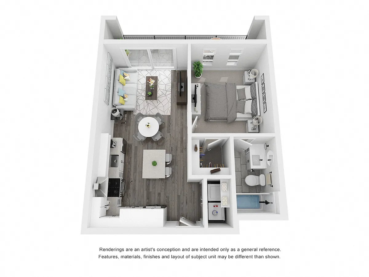 Floor plan 1x1A