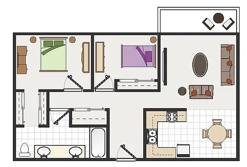 Floor plan Two Bedroom