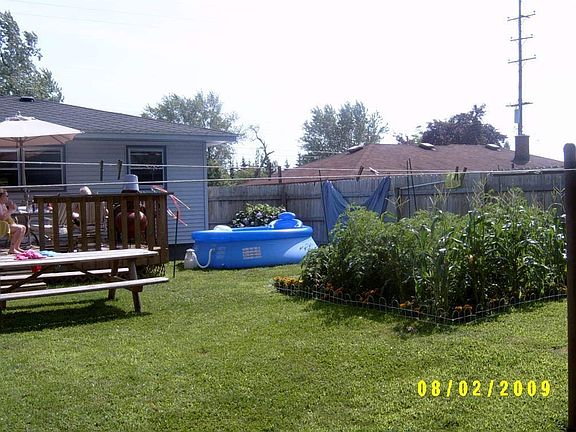 Back yard-garden and deck