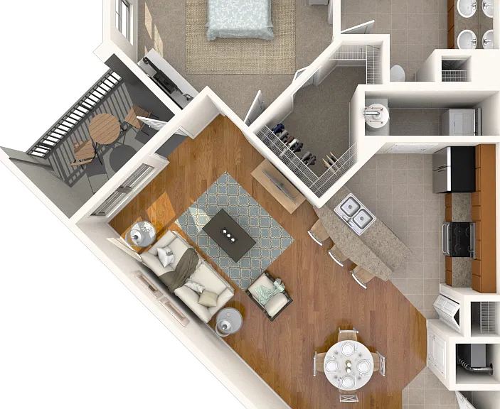 Biscayne floor plan Aqua at Millenia