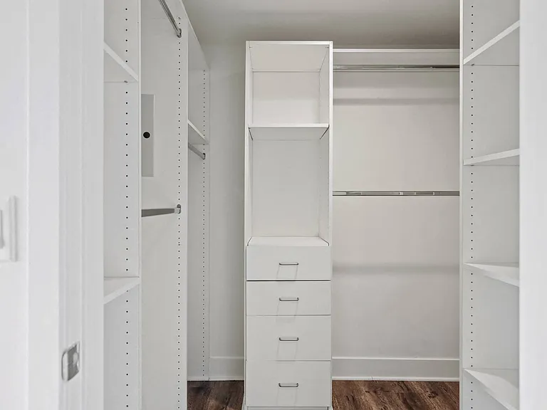 Walk-In Closet with Built-In Organizers