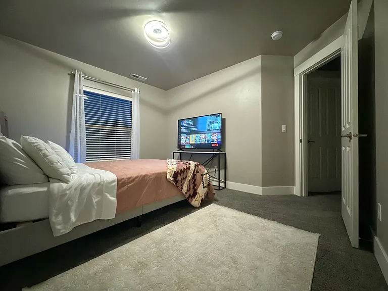 Bedroom with full size bed