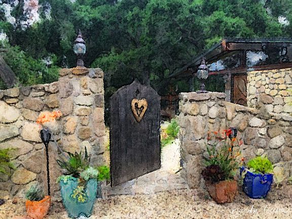 Evening Courtyard Entrance