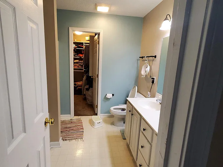 Walk in closet and Master bath