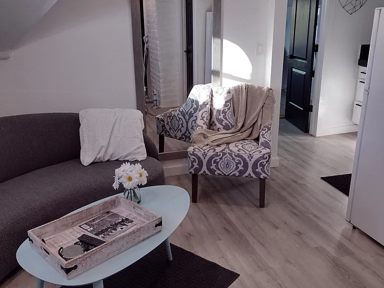 Livingroom looking towards bedroom door
