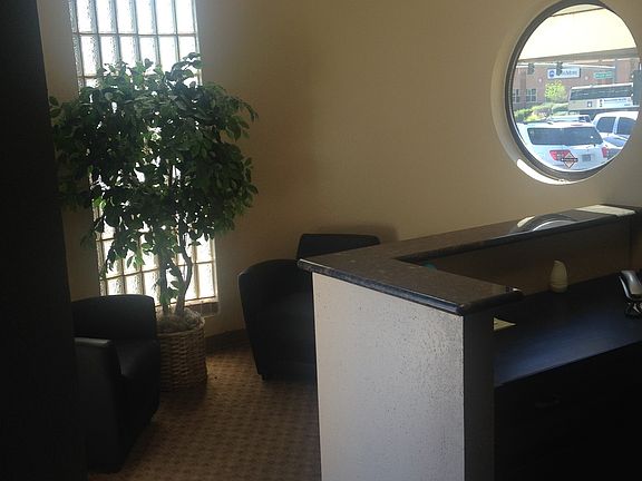 This cozy reception area greets each visitor
