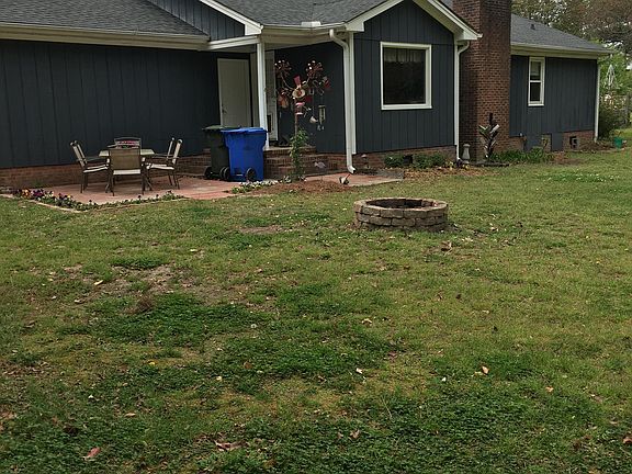 back view, patio, fire pit