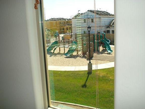 View from bedroom overlooking park
