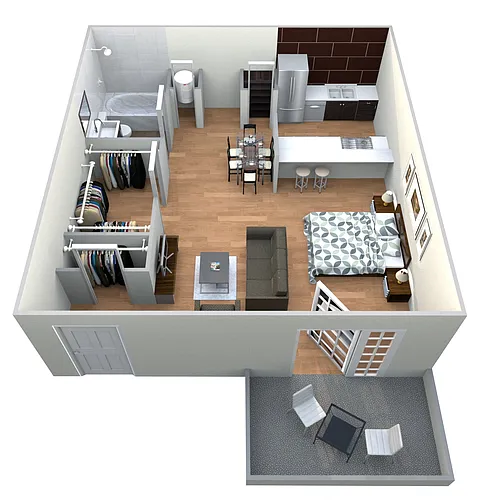Floor plan Palmetto - Efficiency