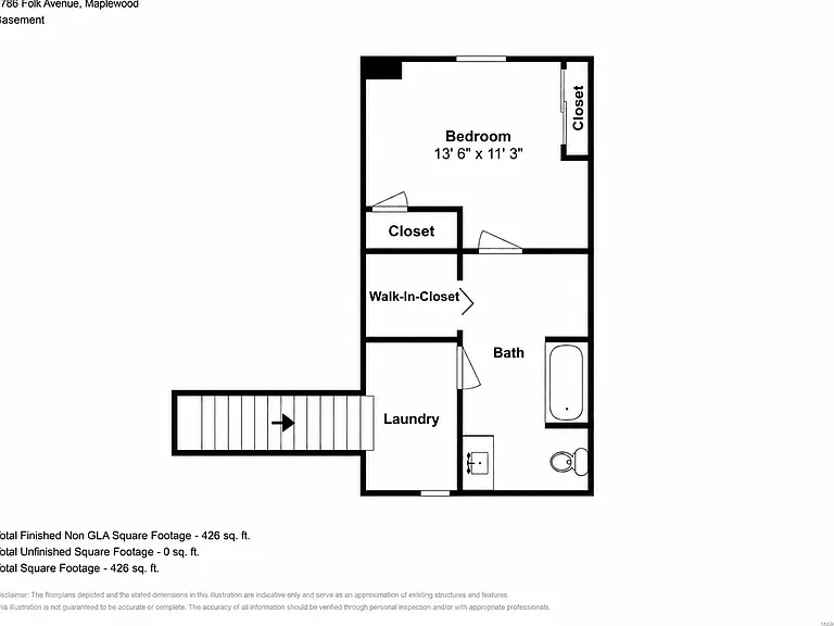 Downstairs/basement floor plan