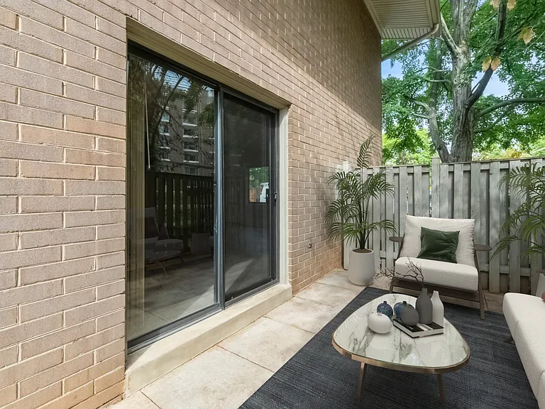 Spacious Patio Area with view private views of mature landscaping