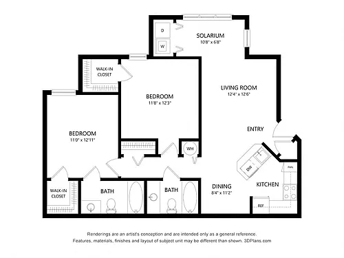 Floor plan Two Bedroom