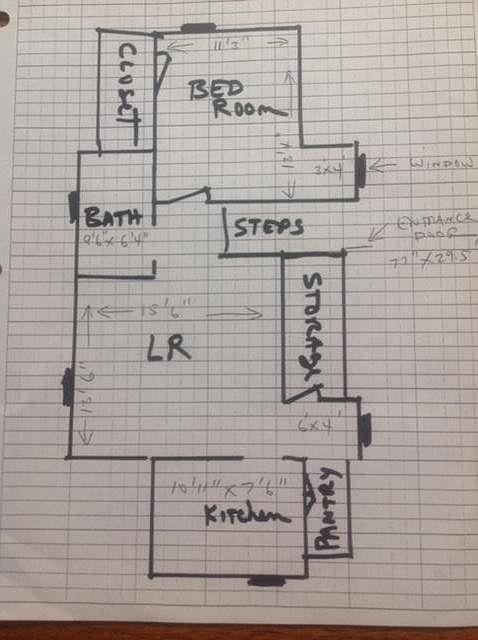 large rooms and lots of closet and storage area