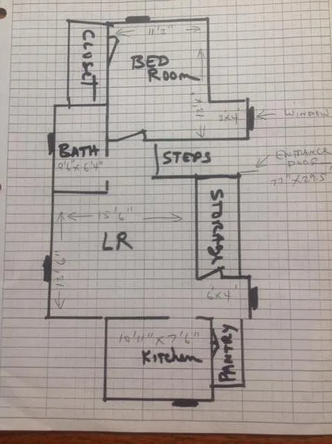 large rooms and lots of closet and storage area