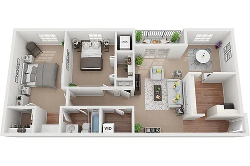 Floor plan Cheswolde 2 Bedroom 1 Bath
