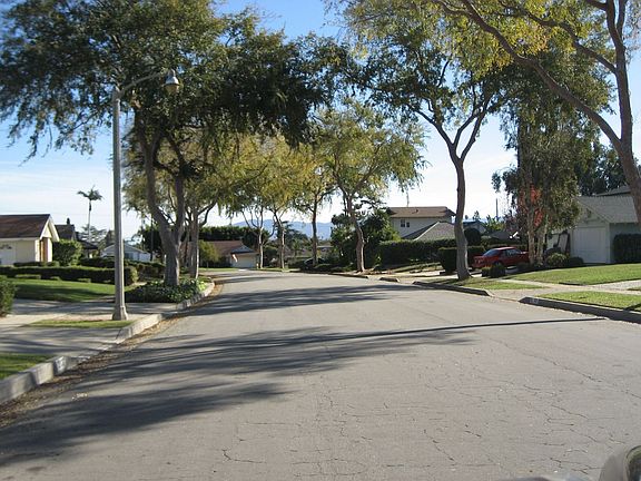 WIDE, TREE LINED STREET