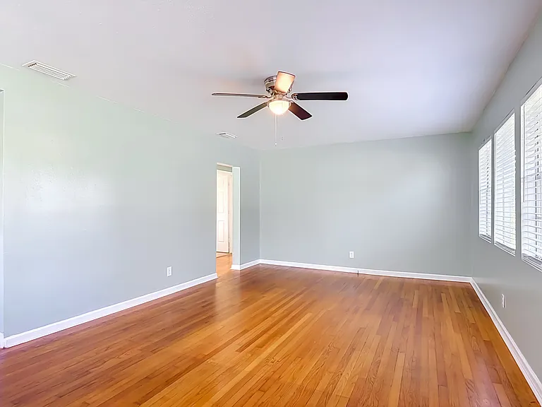 Living area facing hallway