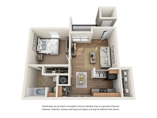 Floor plan 1 Bedroom 1 Bathroom