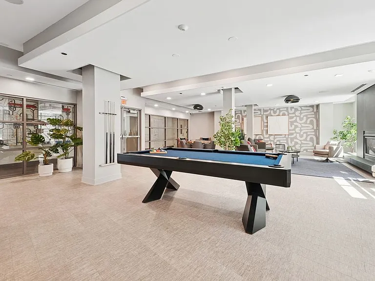 Lounge with pool table