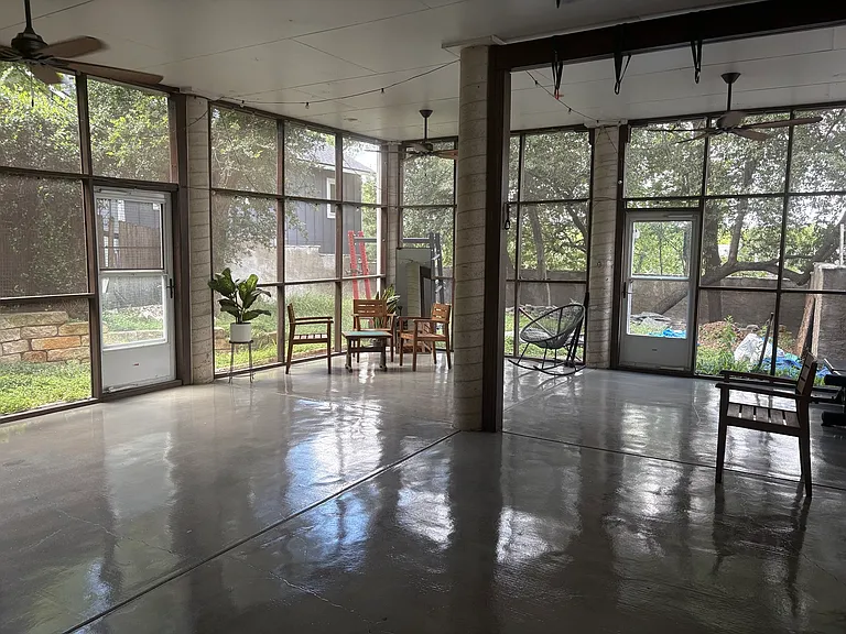 catio - huge area, with additional storage and bbq not visible