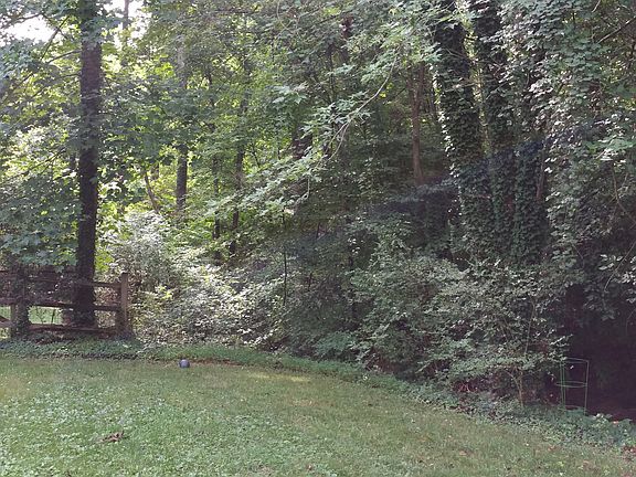 Side yard, creek to right