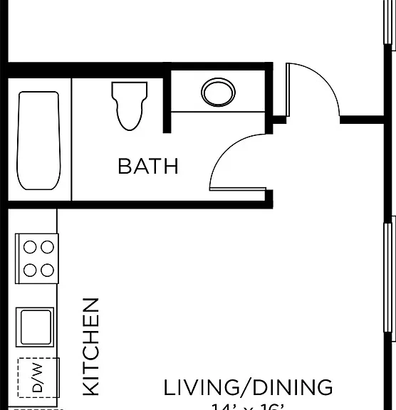 A5 - 1x1 floor plan The Rice