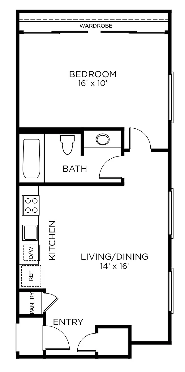 Floor plan A5 - 1X1