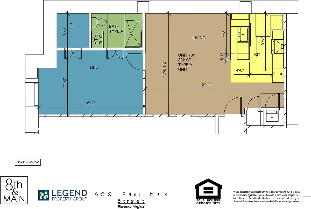 Floor plan 8th and Main 701