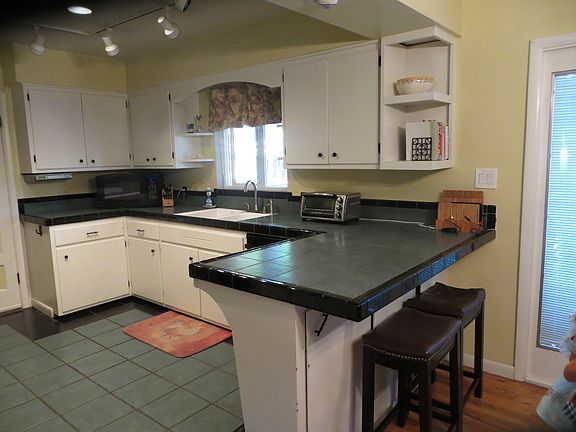 Bar seating in kitchen