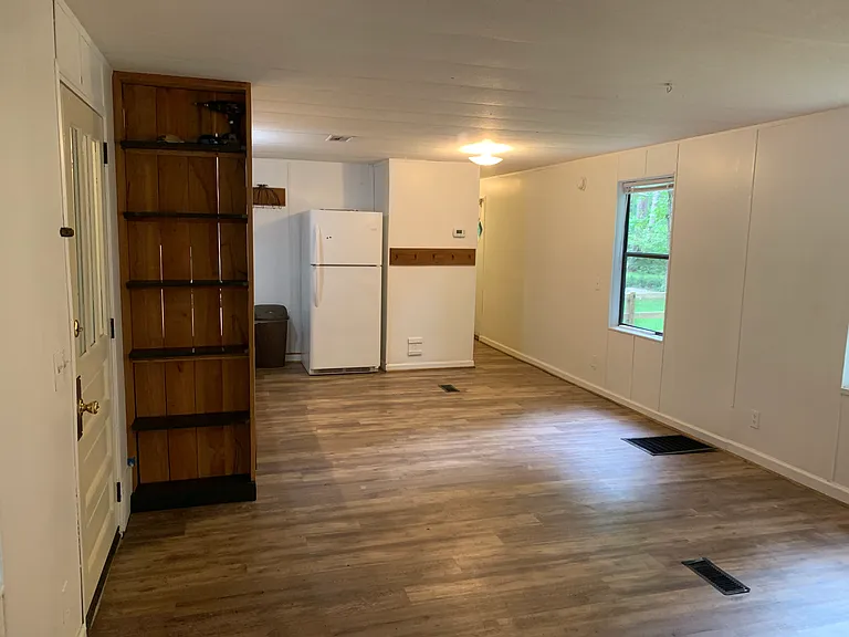 Kitchen with area for dining table.